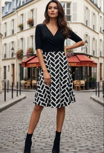 Anita Multi Geo Wrap Skater Dress