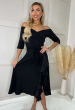 Black Charlie Ruffle Dress