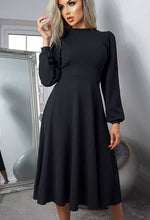 Black Julietta Long Sleeve Skater Dress