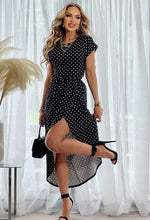 Black Polka Dot Madison Wrap Dress|1