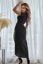 Black Polka Dot Madison Wrap Dress|2