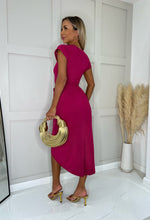 Hot Pink Madison Wrap Dress|1