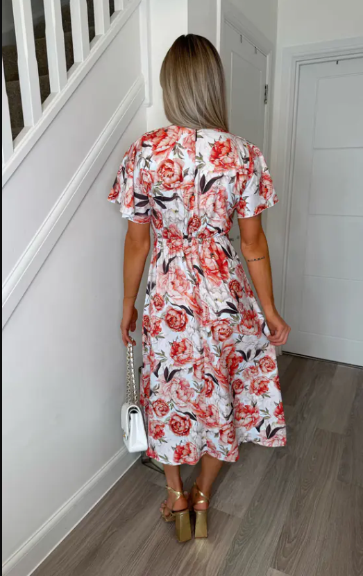 Kinsley Ombre Maigold Floral Slit Dress