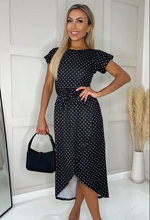 Madison Black Polka Dot Wrap Dress