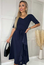 Navy Charlie Ruffle Dress