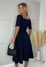 Navy Charlie Ruffle Dress|1