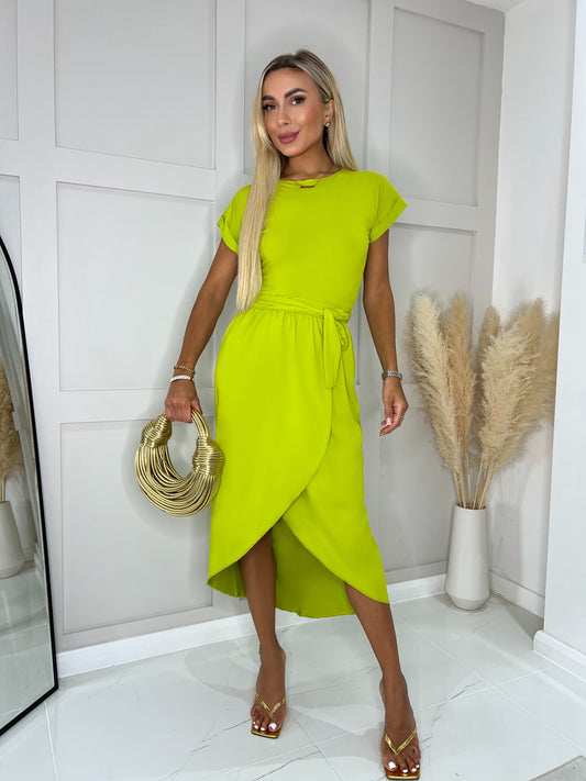 Neon Madison Wrap Dress