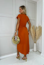 Oragne Madison Wrap Dress