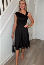 Sandra Black Off-Shoulder Midi Dress