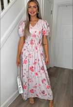 Vienna Pink Floral V-Neck Maxi Dress