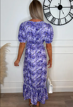 Camila Purple Blossom Floral Keyhole Maxi