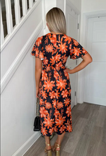 Kinsley Black Maigold Floral Slit Dress