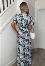 Makayla Blue Tropical Floral Maxi