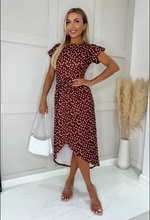 Madison Rust Polka Dot Wrap Dress