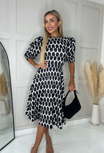 Symmetrical Print Emma Skater Dress